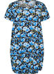 Kurzarm Baumwollkleid mit Print, Blau, Packshot image number 0