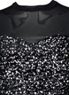 Glitzerkleid mit Pailletten, Black w. Silver, Packshot image number 2