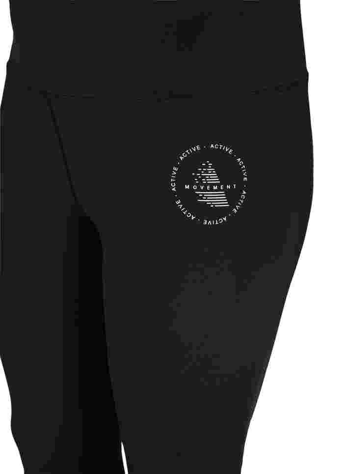 Unifarbene Fitness-Leggings, Black, Packshot image number 2