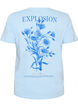 T-Shirt aus Baumwolle mit Print, Blau, Packshot image number 1
