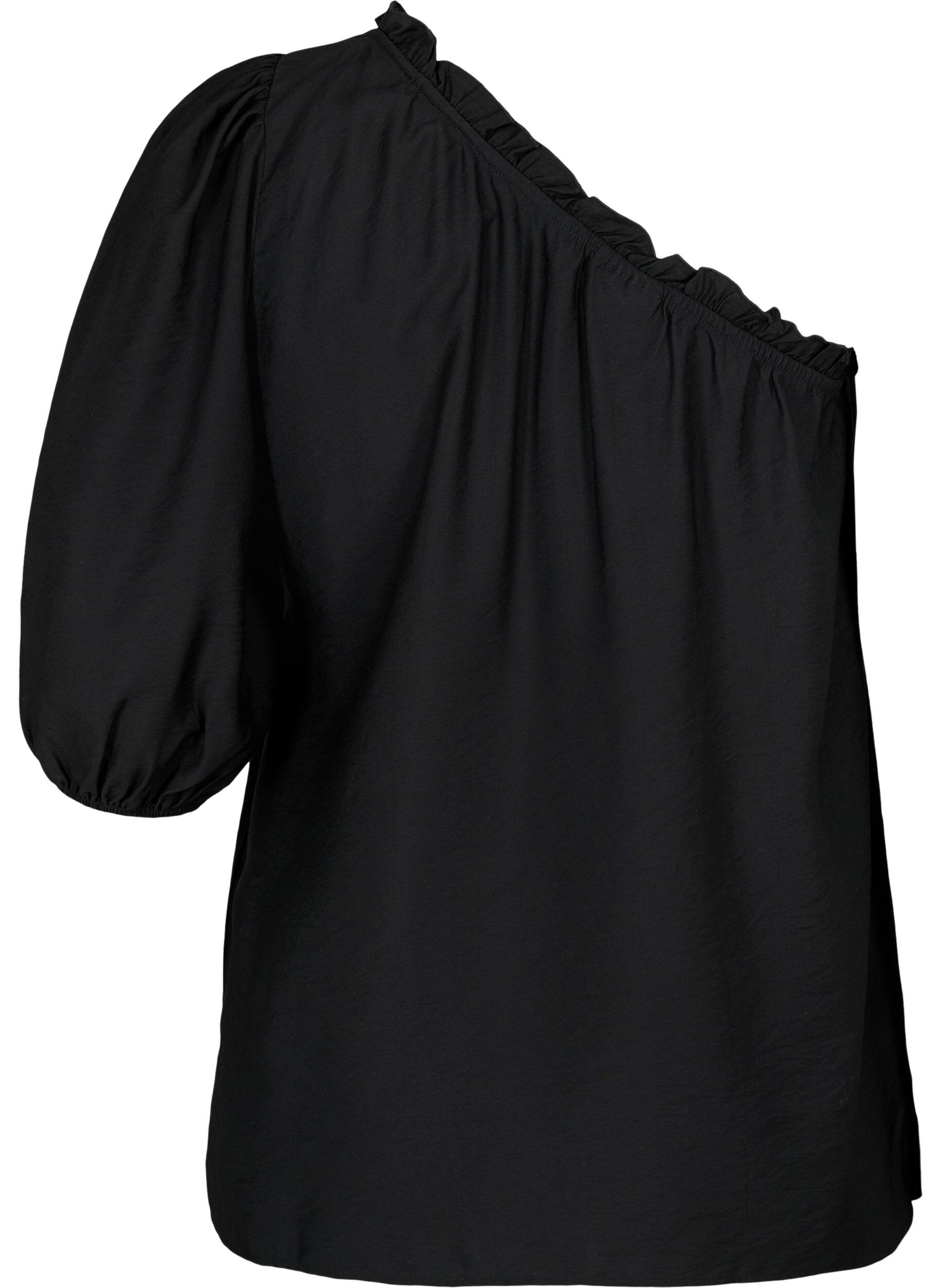 ZizziSchulterbluse aus Viskose, Schwarz, Packshot image number 1