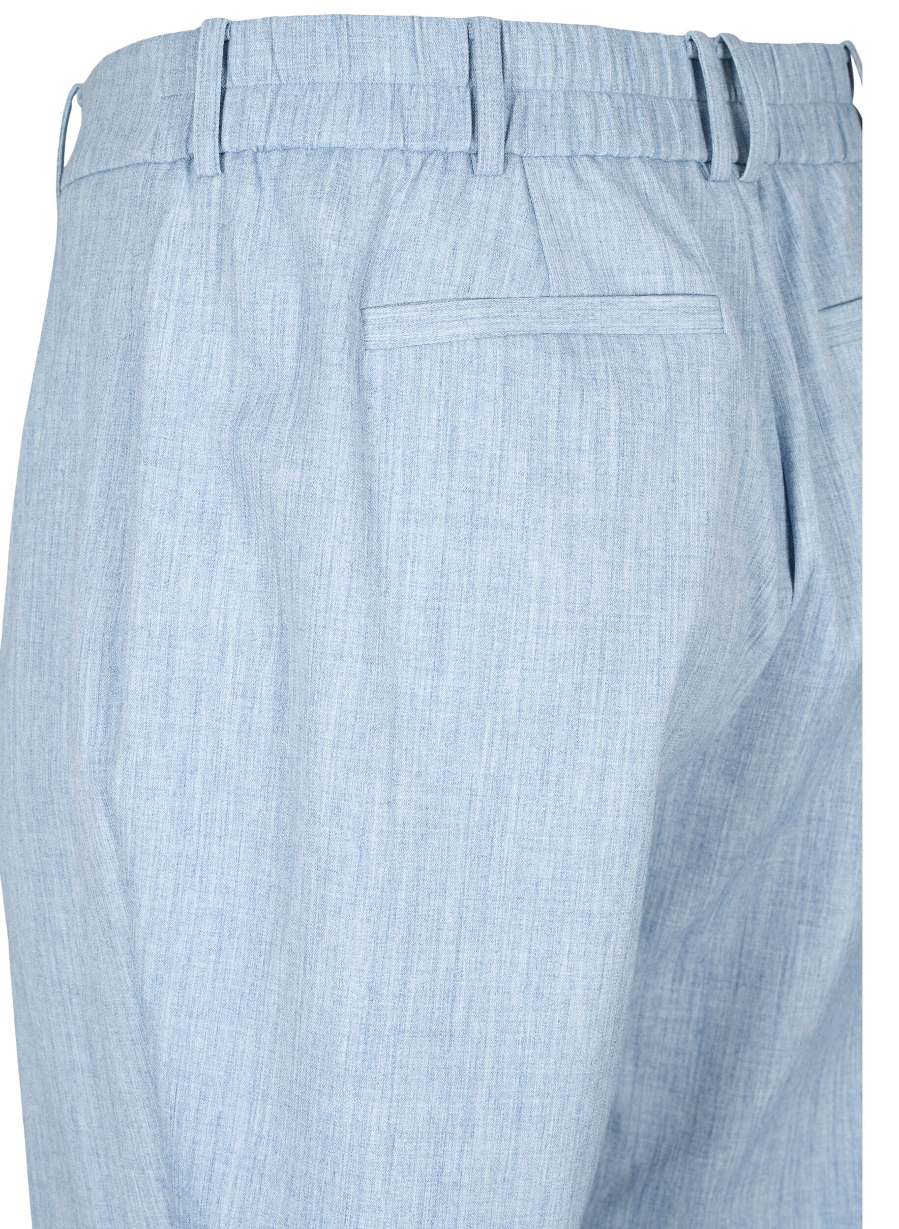 ZizziMelierte Hose mit Gummizug und Knopfverschluss, Infinity , Packshot image number 3