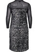 Glitzerkleid mit Pailletten, Black w. Silver, Packshot image number 1