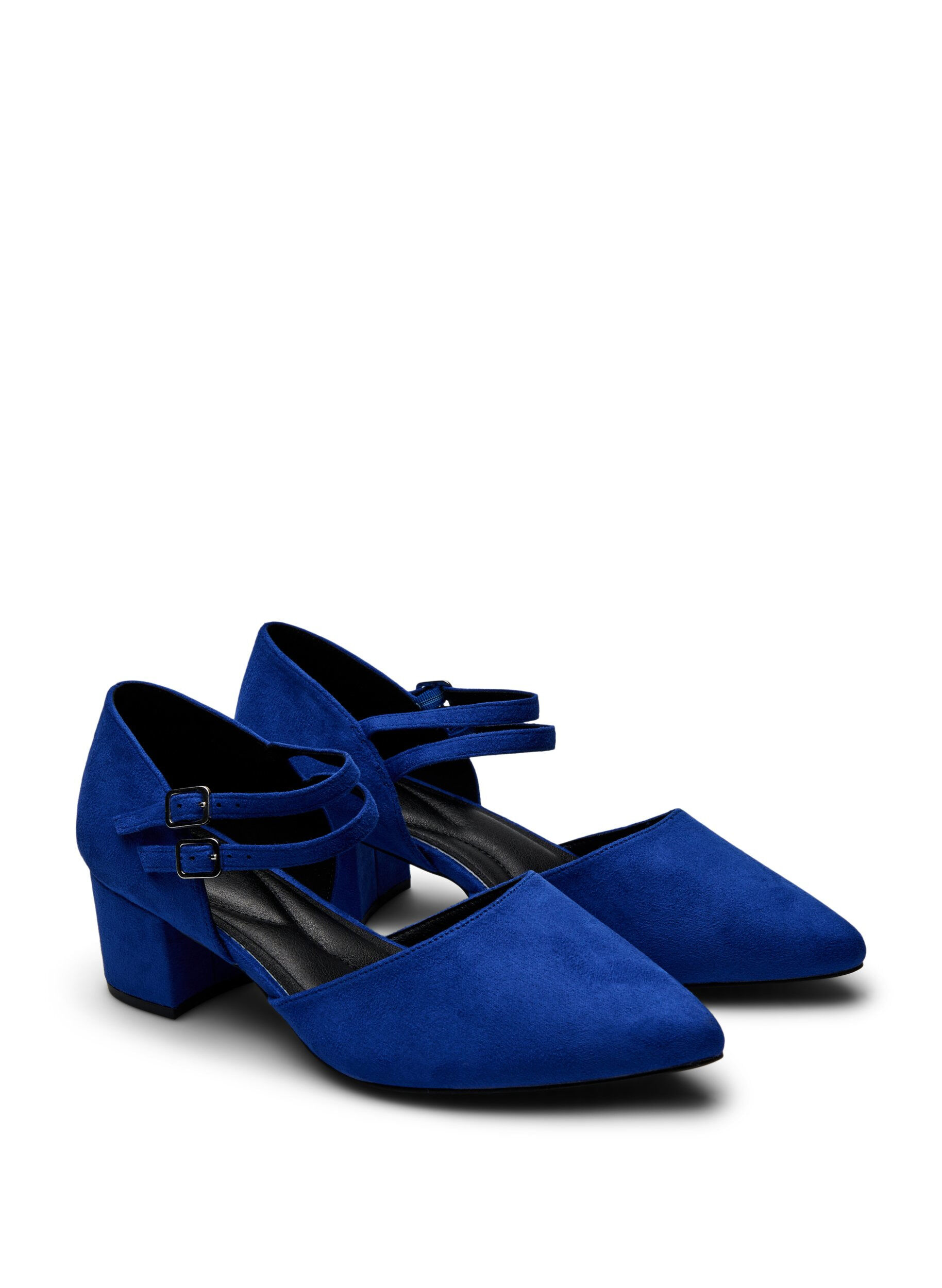 ZizziPumps mit doppelten Riemen, Blau, Packshot image number 1