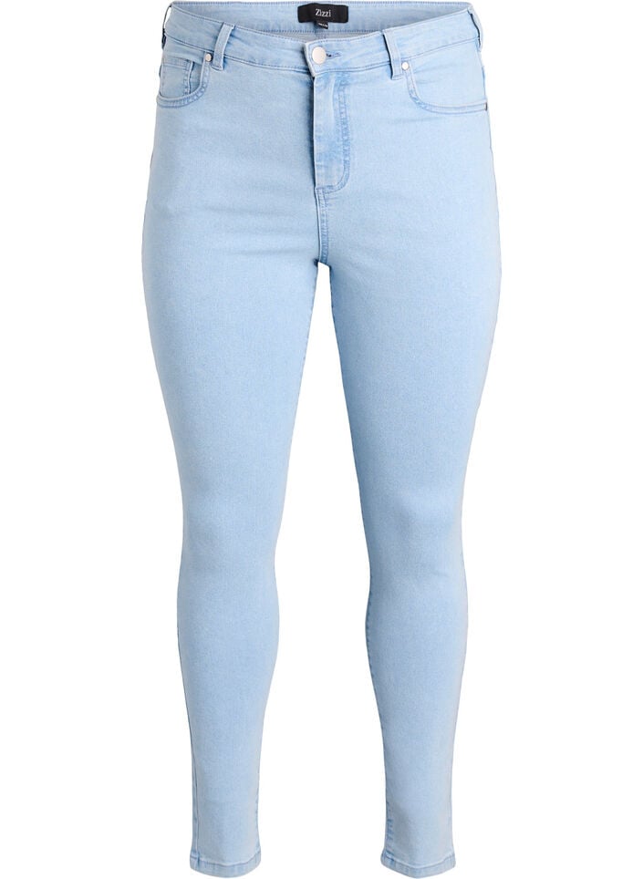 Amy Super Slim Fit Jeans mit hoher Taille, Blau, Packshot image number 0