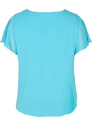 Bluse mit kurzen Ärmeln, River Blue, Packshot image number 1