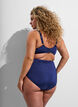Bikini-Slip mit Drapierung und hoher Taille, Blau, Model image number 1