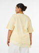 T-Shirt mit asymmetrischem Spitzensaum, Gelb, Model image number 2