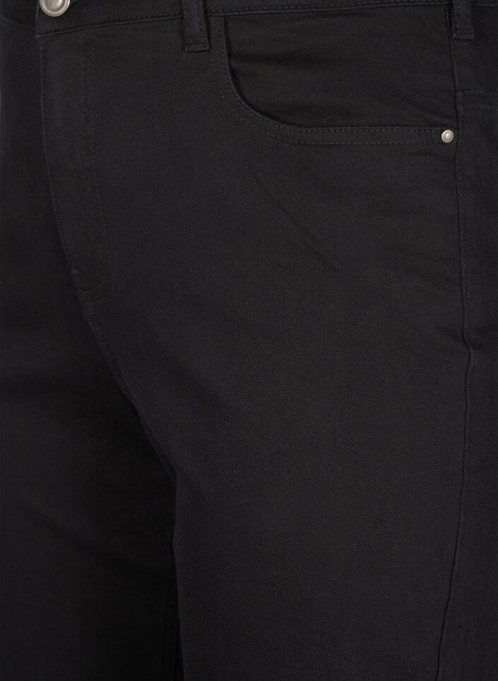 Gemma Jeans mit hoher Taille und gerader Passform, Schwarz, Packshot image number 2