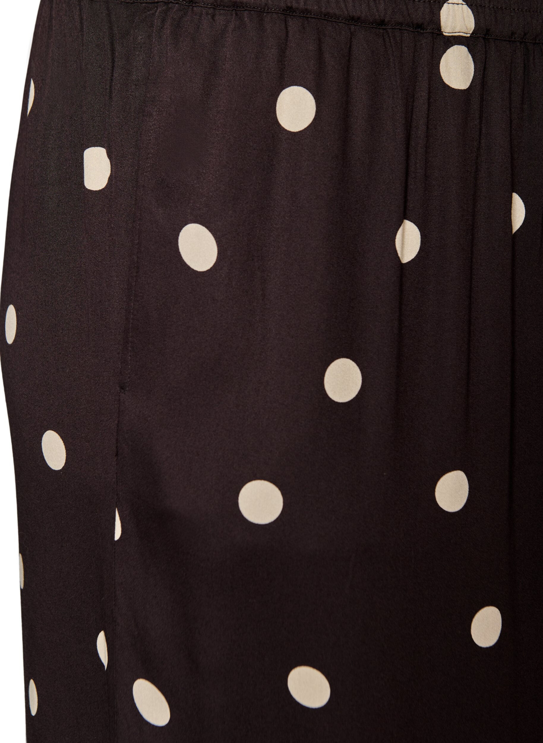 ZizziHose aus Viskose mit Polka Dots und weitem Bein, Braun, Packshot image number 2