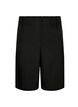 Lockere Bermudashorts mit hoher Taille, Schwarz, Packshot image number 0