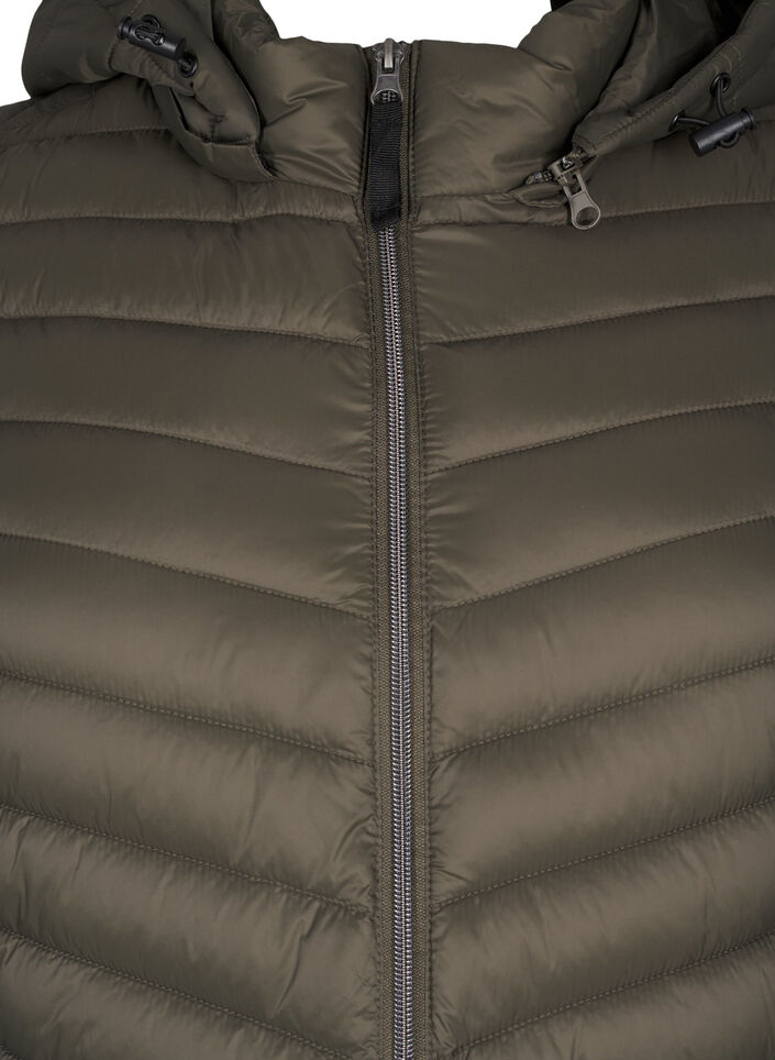 Leichte Jacke mit Taschen und abnehmbarer Kapuze, Grün, Packshot image number 2