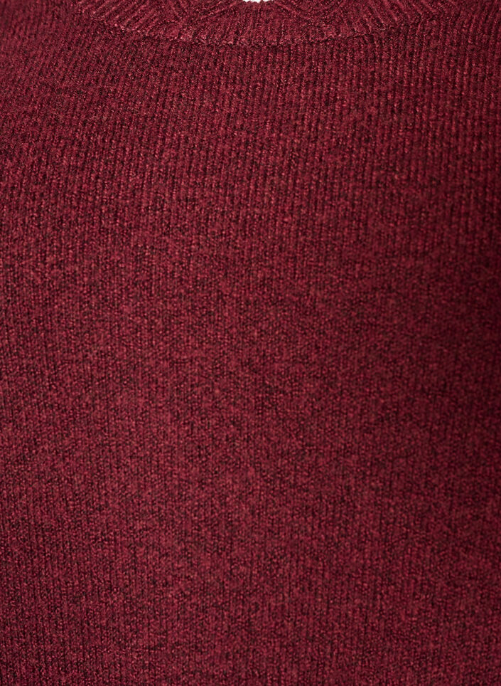 Strickbluse mit Wellenkante, Rot, Packshot image number 2