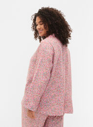 Nachthemd aus Baumwolle mit Blumenmuster, Powder Pink, Model