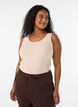 Einfarbiges Basic Top aus Baumwolle, Beige, Model image number 0