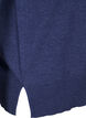 Strickbluse mit langen Ärmeln und Schlitz, Blau, Packshot image number 3