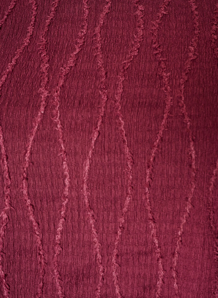 Bluse aus Jersey mit welliger Struktur, Rot, Packshot image number 2