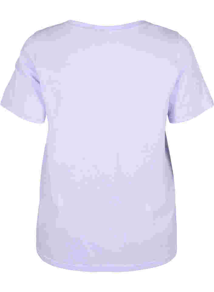 T-Shirt aus Baumwolle mit Print, Lavender COLOR, Packshot image number 1