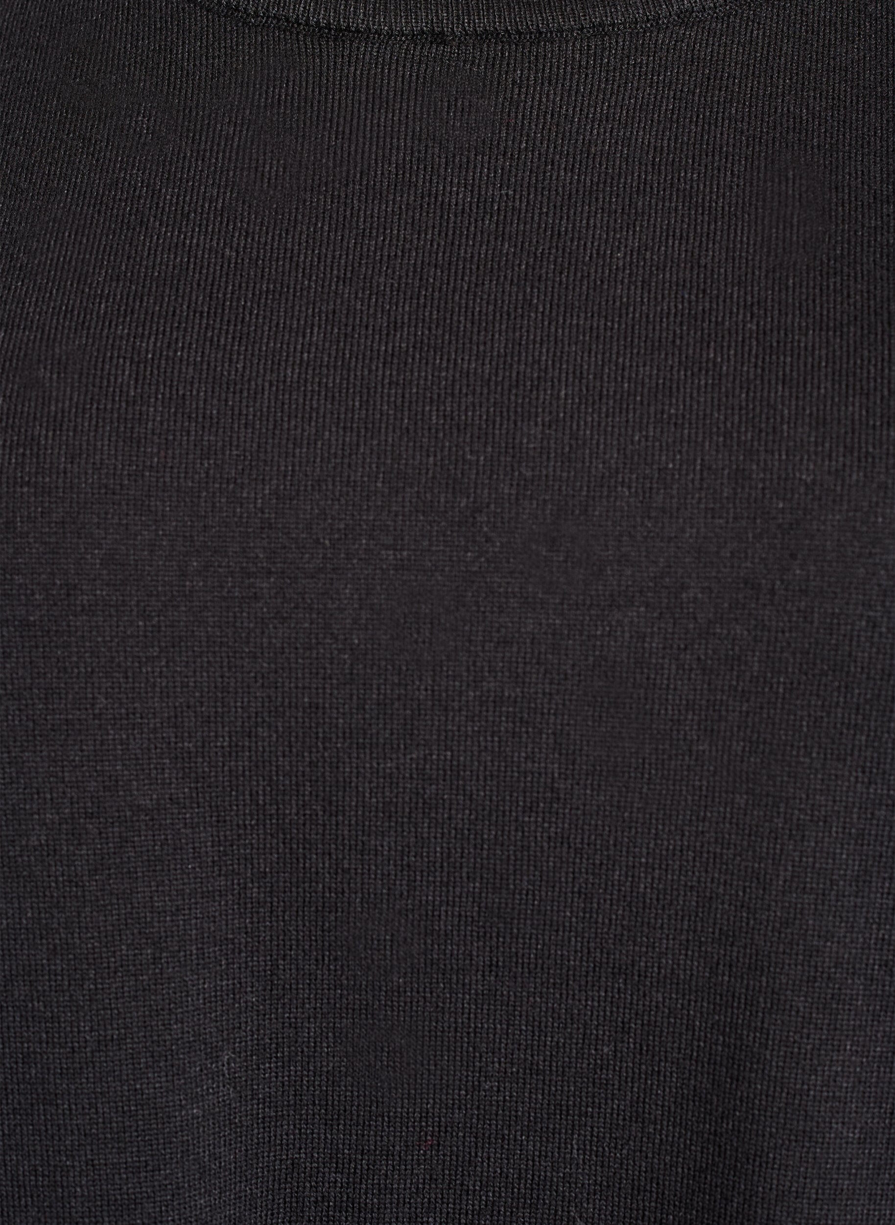 ZizziFein gestrickte Bluse mit kurzen &Auml;rmeln, Schwarz, Packshot image number 2