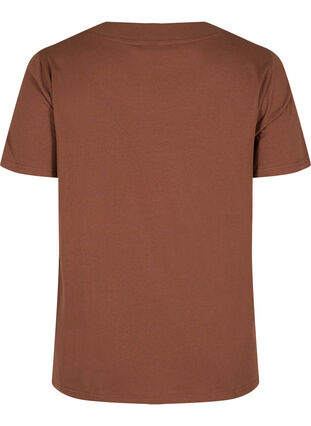 Kurzarm T-Shirt mit breitem, geripptem Hals, Rocky Road, Packshot image number 1