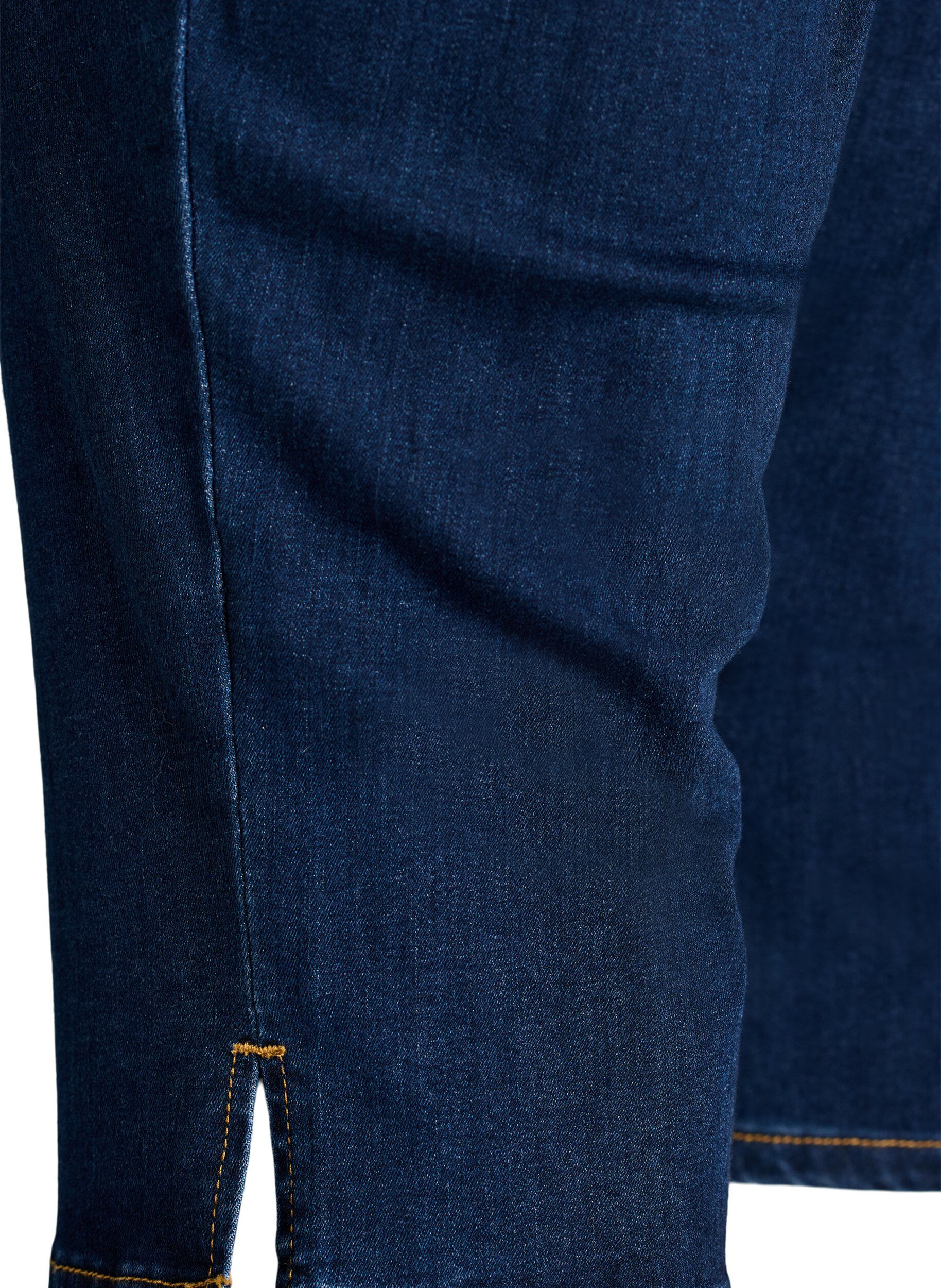 ZizziHoch taillierte Slim Fit Caprihose aus Stretch-Denim, Blau, Packshot image number 3