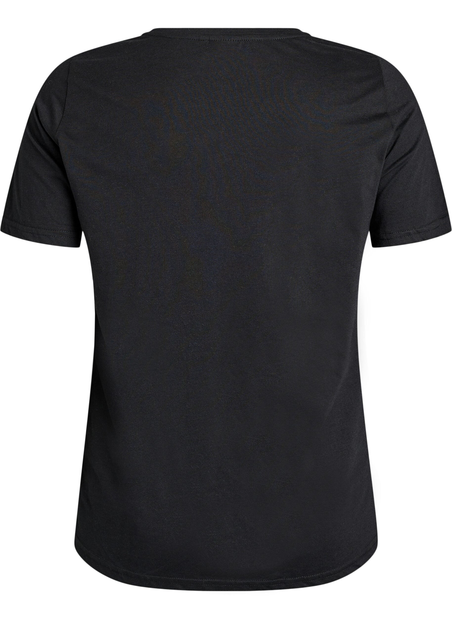 ZizziFLASH - T-Shirt mit Print, Schwarz, Packshot image number 1