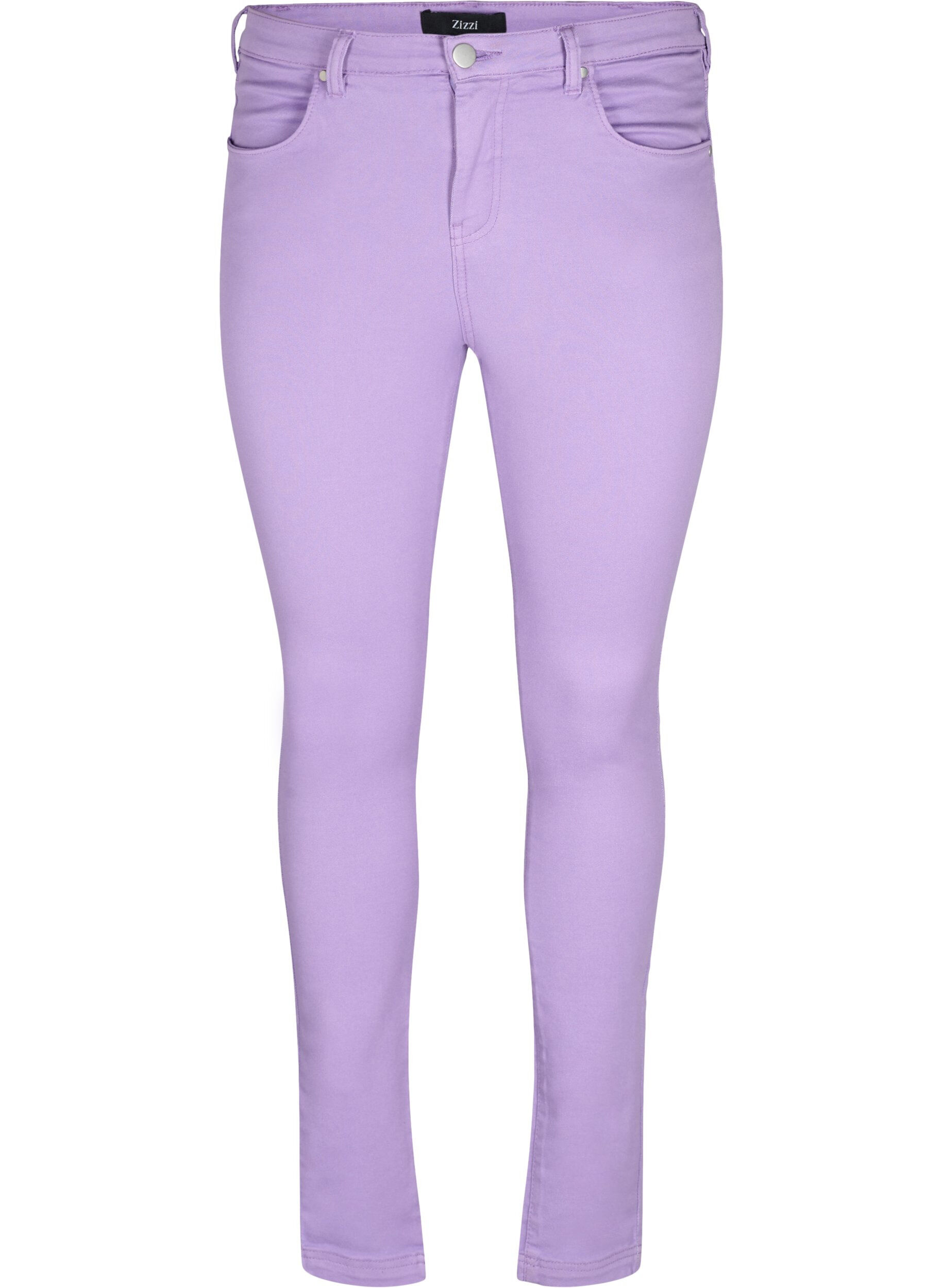 ZizziHochtaillierte Amy jeans in Super Slim Fit, Chalk Violet, Packshot image number 0