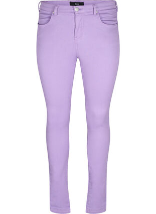 Hochtaillierte Amy jeans in Super Slim Fit, Chalk Violet, Packshot image number 0