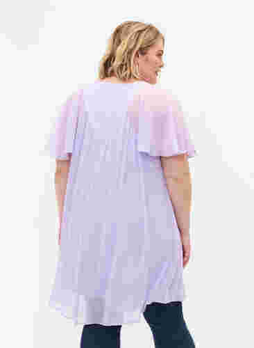 Lockeres Kleid mit kurzen Ärmeln, Purple Heather, Model image number 1