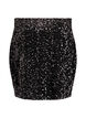 Kurzer Paillettenrock mit elastischem Bund, Schwarz, Packshot image number 1