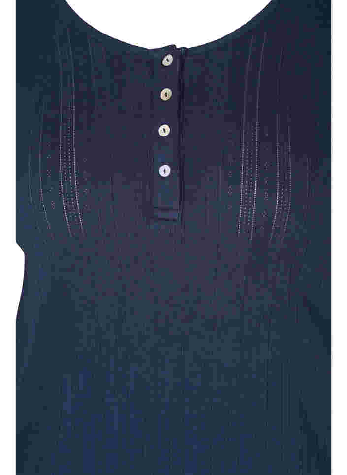 Langärmeliges Pyjama-Oberteil aus 100% Baumwolle, Navy Blazer, Packshot image number 2