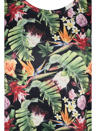 Kurzarm Trainings-T-Shirt mit Print, Palm Flower AOP, Packshot image number 2