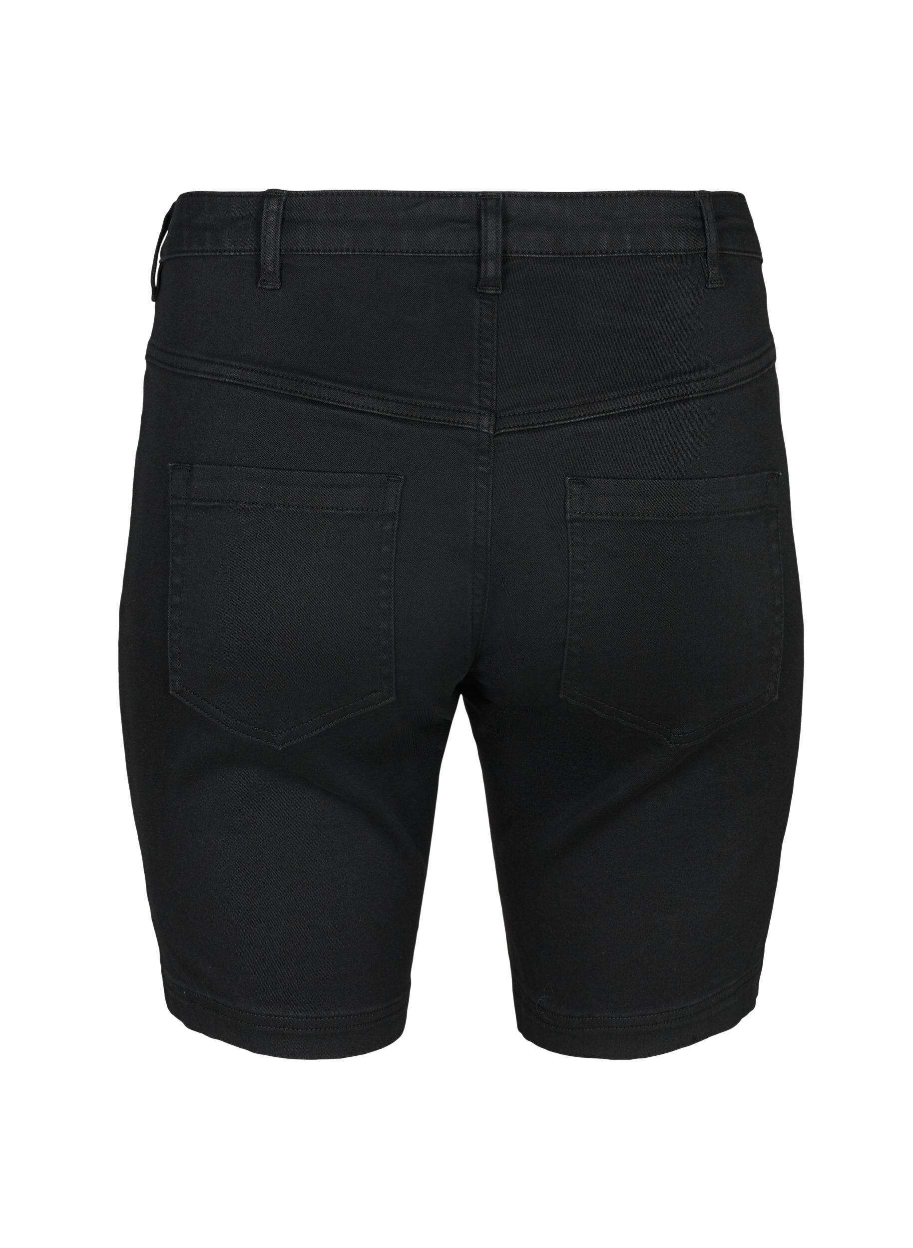 ZizziSlim Fit Emily Shorts mit normaler Taille, Schwarz, Packshot image number 1