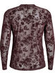 Meshbluse mit Blumenmuster, Braun, Packshot image number 1