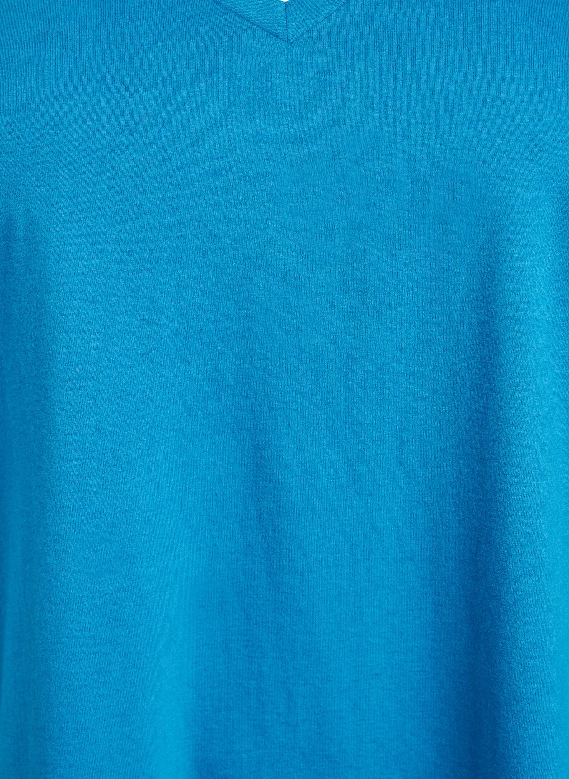ZizziT-Shirt mit V-Ausschnitt, Blau, Packshot image number 2