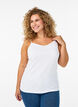 Basic-Spaghettitr&auml;ger-Top aus Baumwolle, Wei&szlig;, Model image number 0