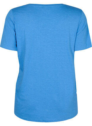 Kurzärmliges Basic-T-Shirt mit V-Ausschnitt, Provence , Packshot image number 1