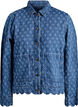 Jeansjacke mit Destroyed-Muster, Blau, Packshot image number 0