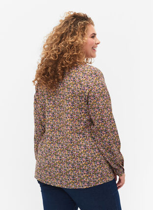FLASH - Langärmelige Bluse mit Print, Multi Ditsy, Model image number 1
