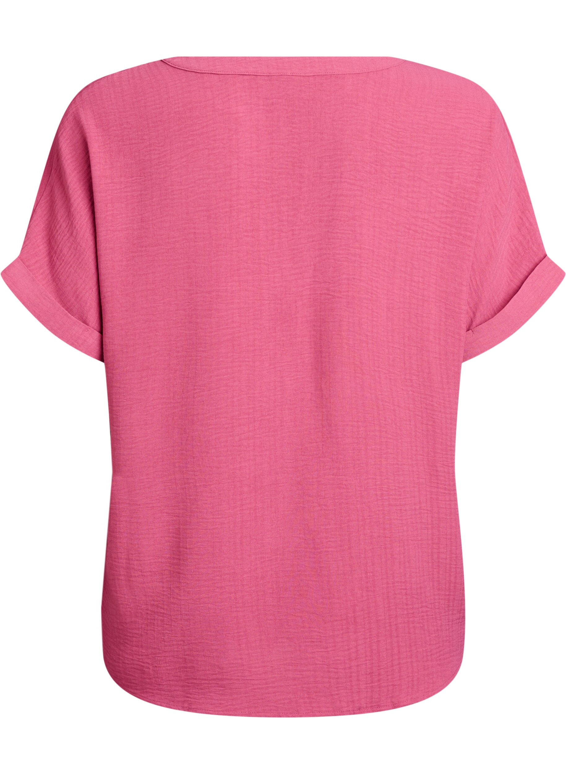 ZizziLockere Bluse mit kurzen &Auml;rmeln, Rot, Packshot image number 1