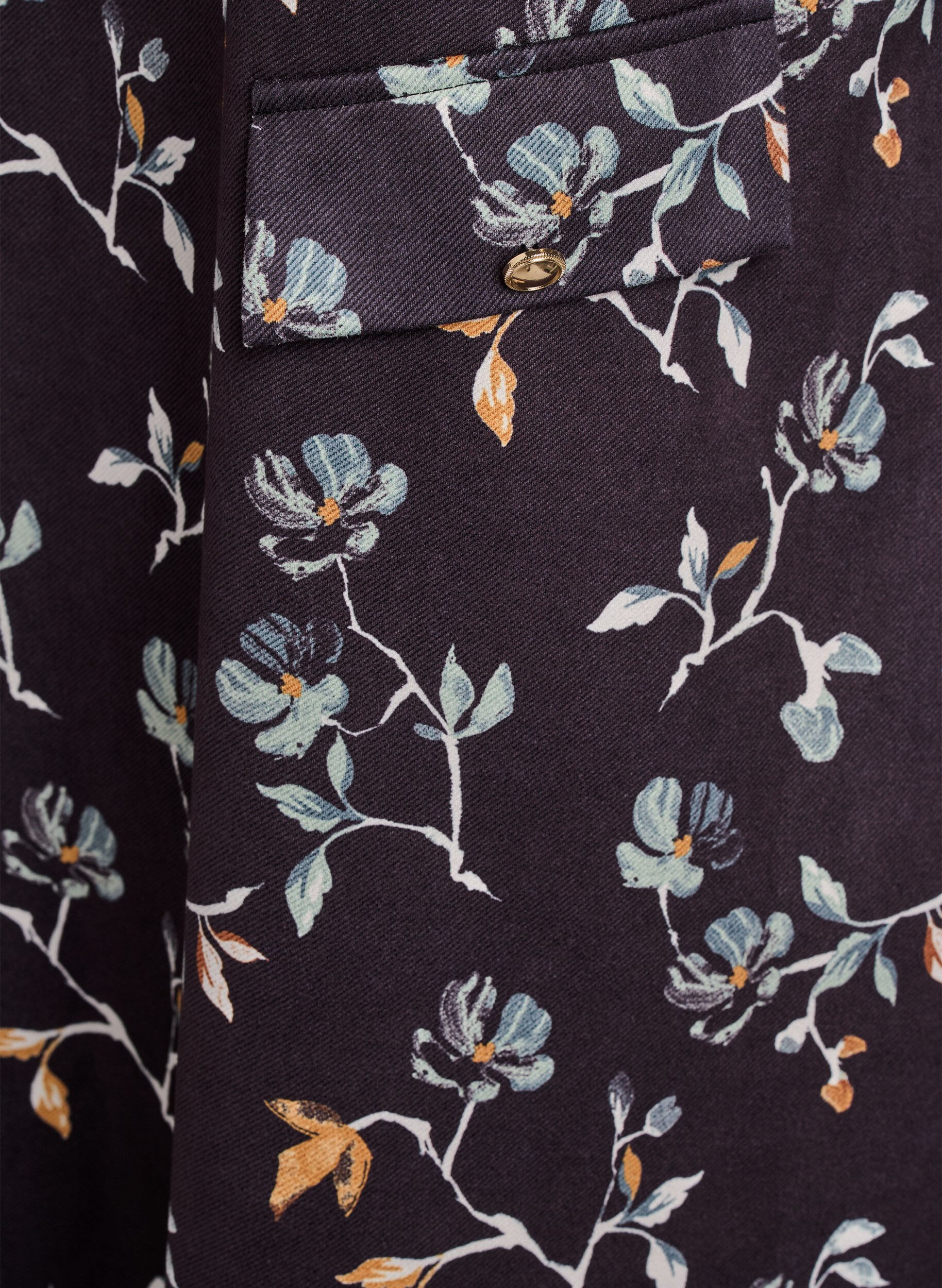 ZizziKurzes A-Linien-Kleid mit 7/8-&Auml;rmeln, Schwarz, Packshot image number 3