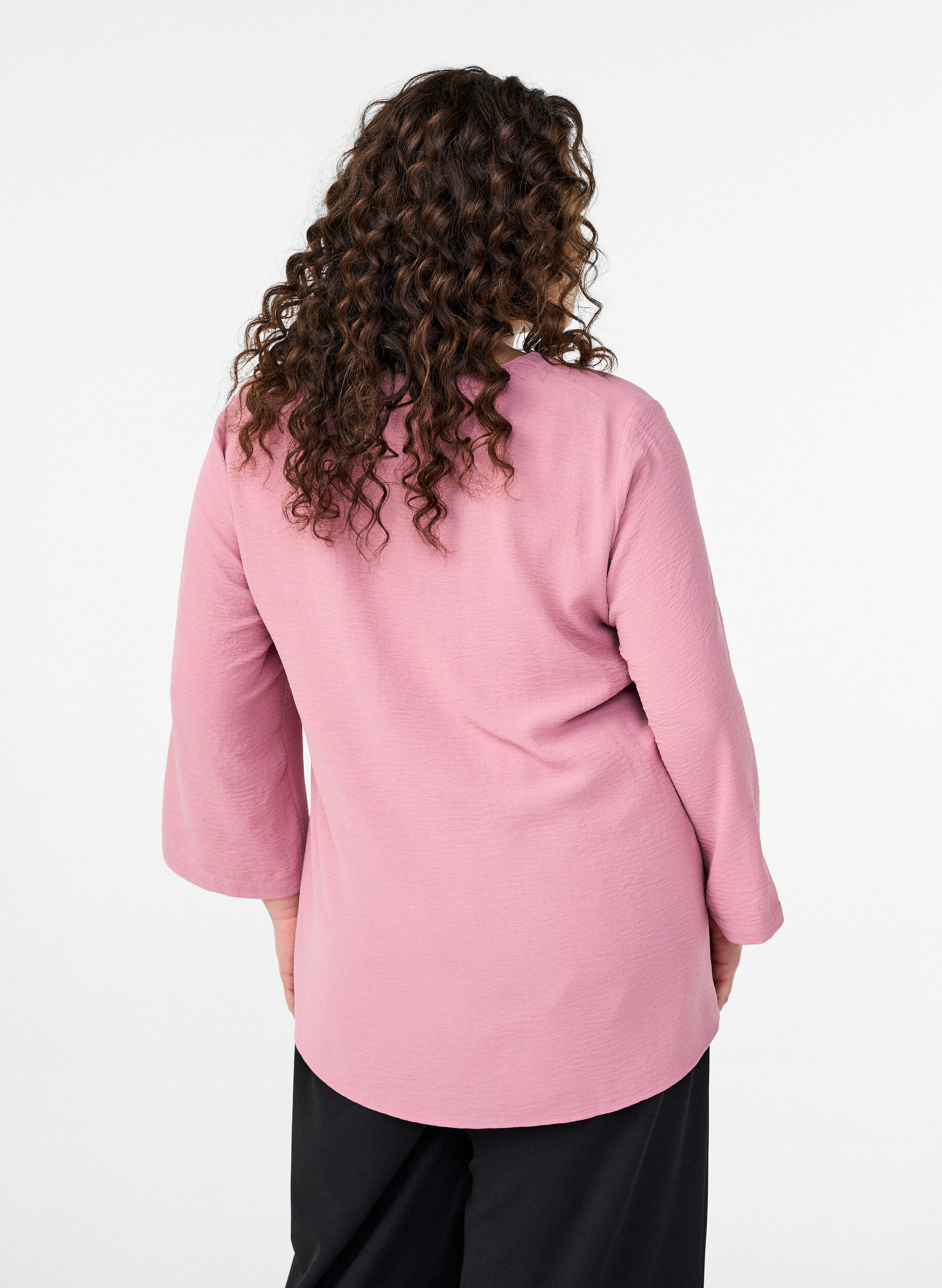 ZizziBluse mit 3/4-&Auml;rmeln, Rot, Model image number 2