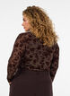 Bluse aus Mesh mit gebl&uuml;mtem Muster, Braun, Model image number 2