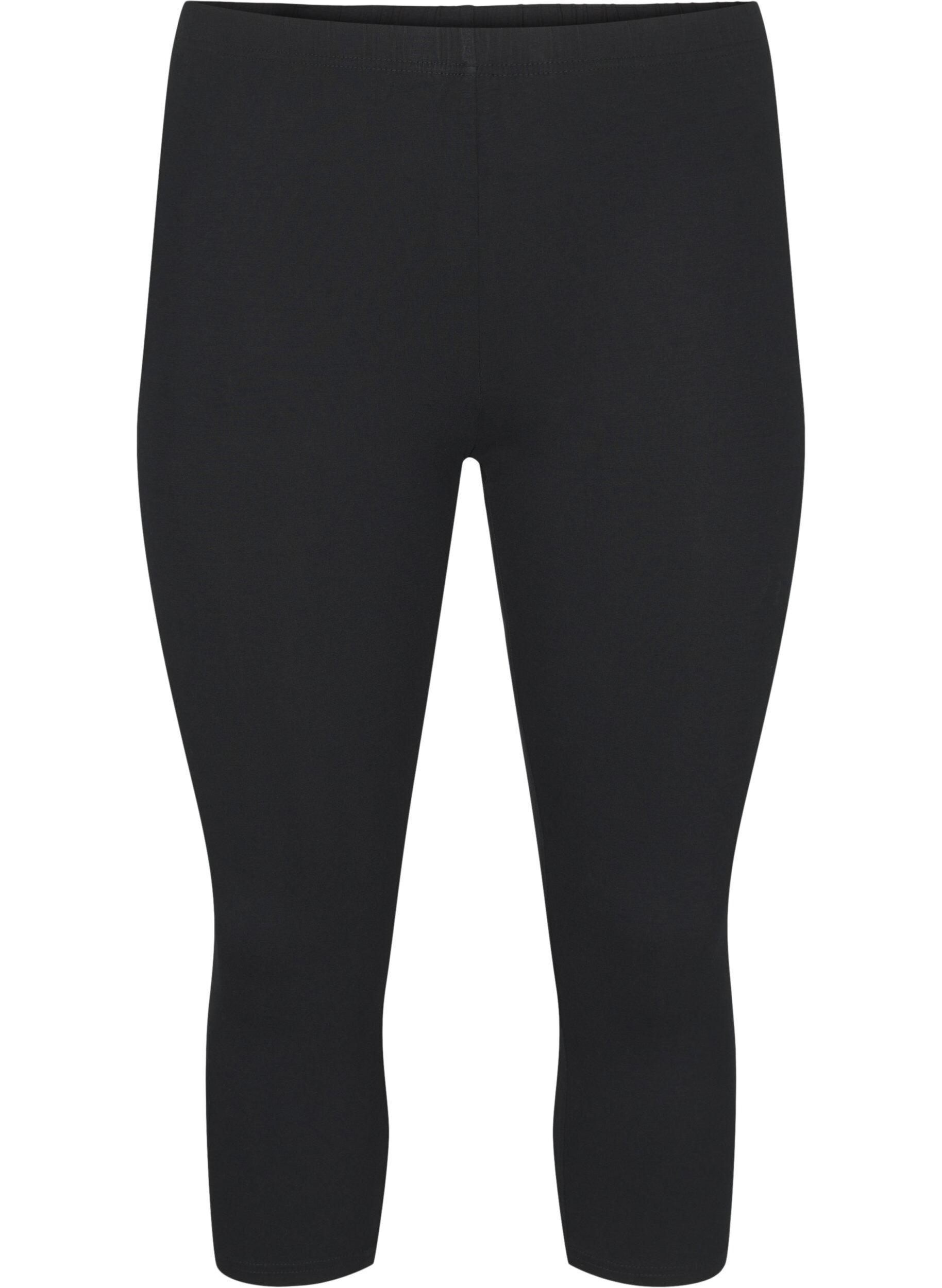 ZizziBasic-Leggings mit 3/4-L&auml;nge aus Viskose, Black, Packshot image number 0
