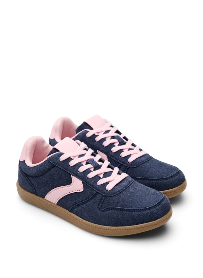 Sneaker aus Wildlederimitat, Blau, Packshot image number 1