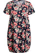 Kurz&auml;rmliges Baumwollkleid mit Print, Blau, Packshot image number 0