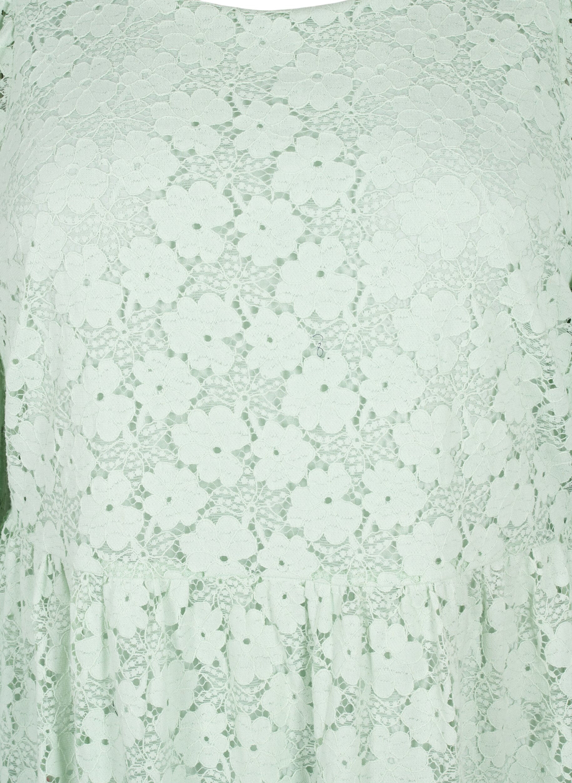 ZizziSpitze Kleid mit langen &Auml;rmeln, Pastel Green , Packshot image number 2