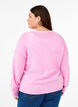 Langärmliger Strickpullover mit Wollanteil und Rundhalsausschnitt, Begonia Pink Mel., Model image number 1