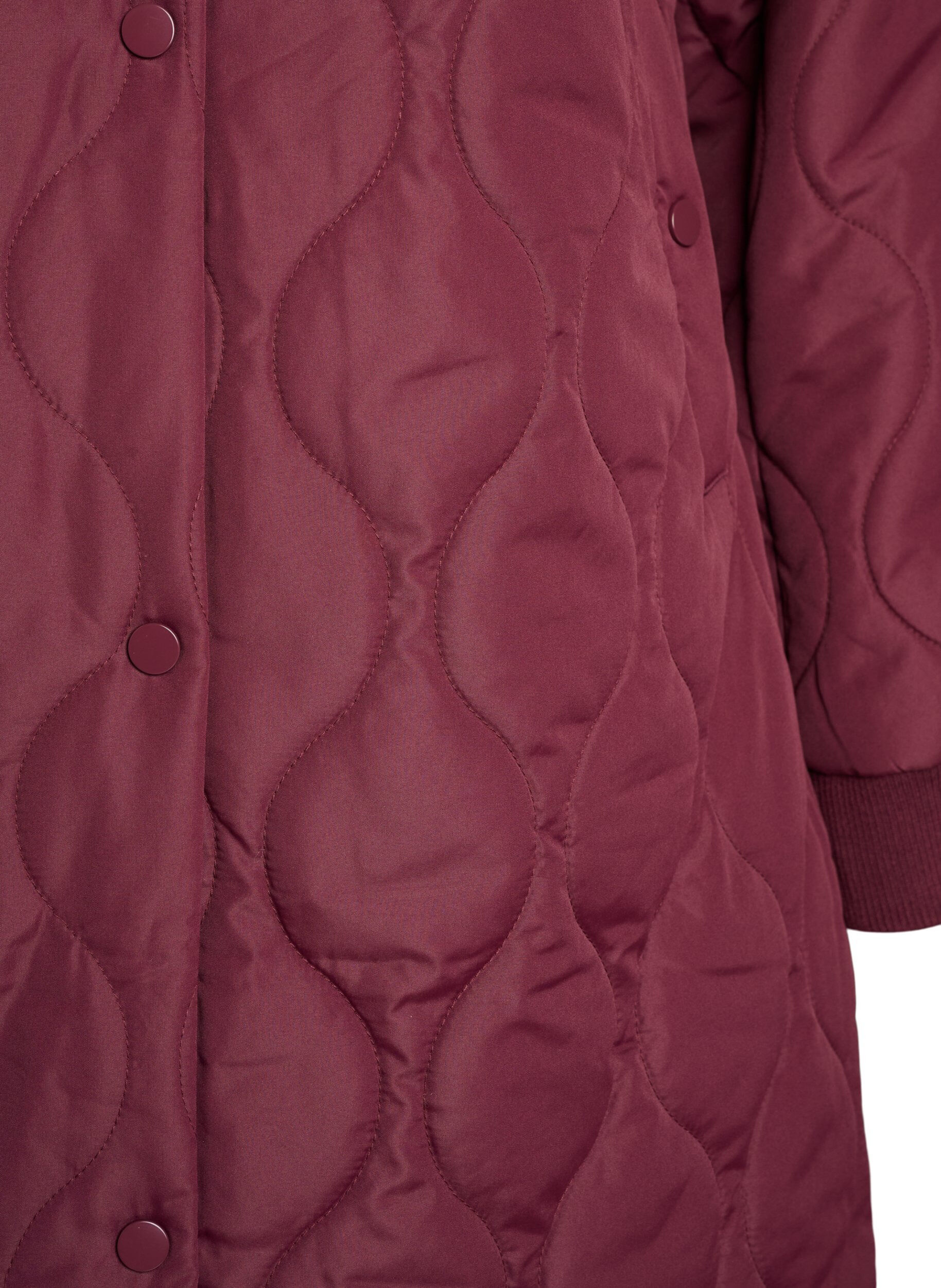 ZizziMittellange Steppjacke mit Kapuze, 0655, Packshot image number 2