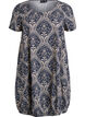 Kurz&auml;rmliges Baumwollkleid mit Print, Blau, Packshot image number 0